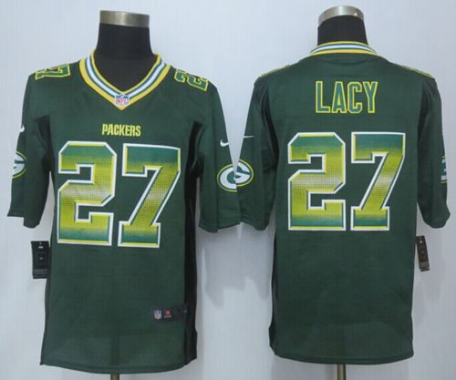  Packers #27 Eddie Lacy Green Team Color Men's Stitched NFL Limited Strobe Jersey