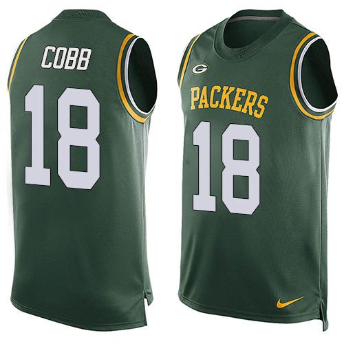  Packers #18 Randall Cobb Green Team Color Men's Stitched NFL Limited Tank Top Jersey