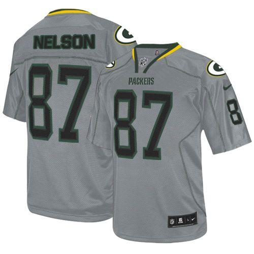 Packers #87 Jordy Nelson Lights Out Grey Men's Stitched NFL Elite Jersey