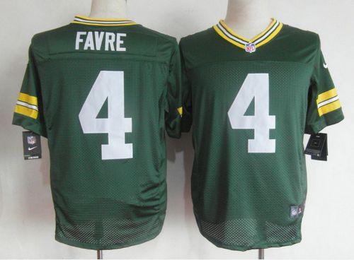  Packers #4 Brett Favre Green Team Color Men's Stitched NFL Elite Jersey