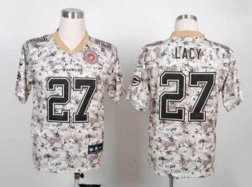  Packers #27 Eddie Lacy Camo Men's Stitched NFL Elite USMC Jersey