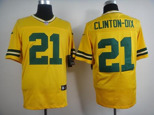  Packers #21 Ha Ha Clinton Dix Yellow Alternate Men's Stitched NFL Elite Jersey