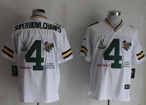 Nike Packers #4 Superbowlchamps White Men's Stitched NFL Limited ...
