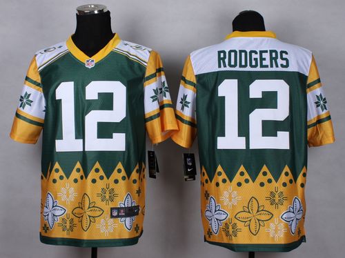  Packers #12 Aaron Rodgers Green Men's Stitched NFL Elite Noble Fashion Jersey
