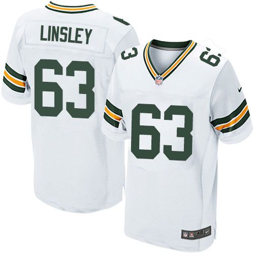  Packers #63 Corey Linsley White Men's Stitched NFL Elite Jersey