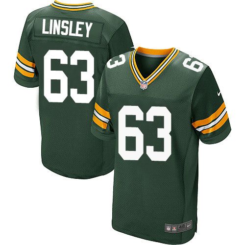  Packers #63 Corey Linsley Green Team Color Men's Stitched NFL Elite Jersey