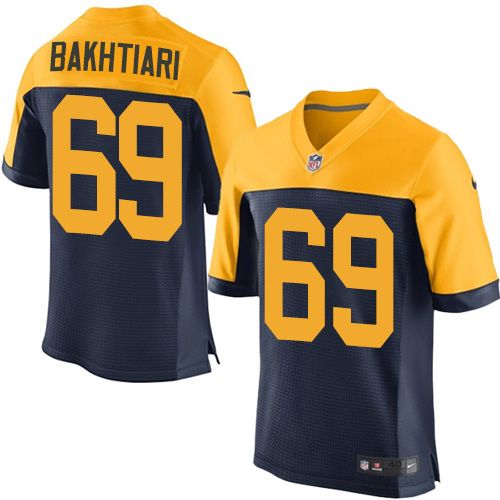  Packers #69 David Bakhtiari Navy Blue Alternate Men's Stitched NFL New Elite Jersey