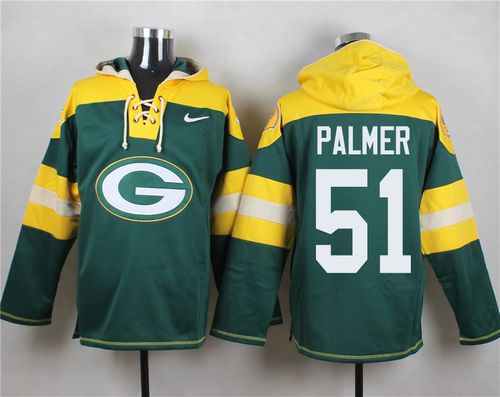  Packers #51 Nate Palmer Green Player Pullover NFL Hoodie