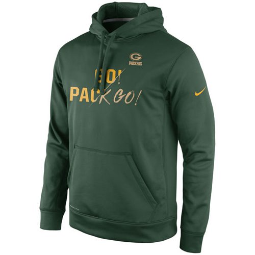 Green Bay Packers  Gold Collection KO Pullover Performance Hoodie Green