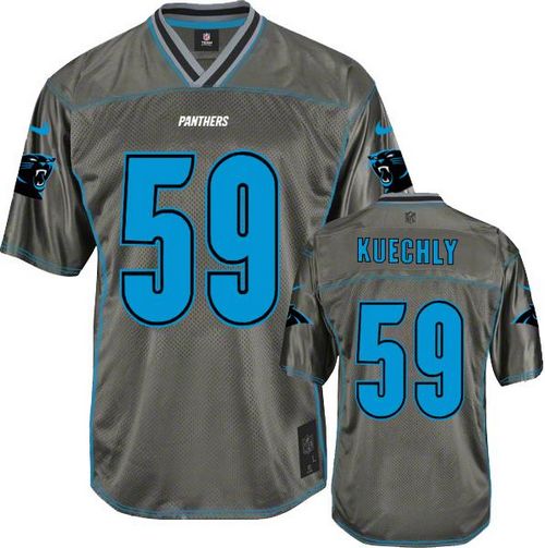  Panthers #59 Luke Kuechly Grey Men's Stitched NFL Elite Vapor Jersey