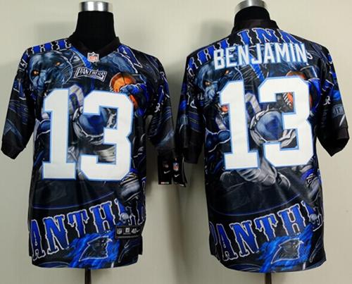  Panthers #13 Kelvin Benjamin Team Color Men's Stitched NFL Elite Fanatical Version Jersey