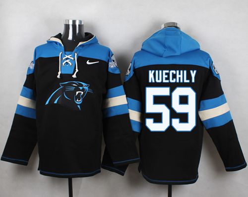  Panthers #59 Luke Kuechly Black Player Pullover NFL Hoodie