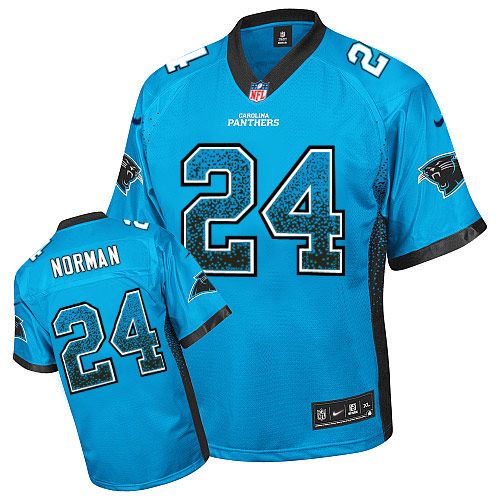  Panthers #24 Josh Norman Blue Alternate Men's Stitched NFL Elite Drift Fashion Jersey