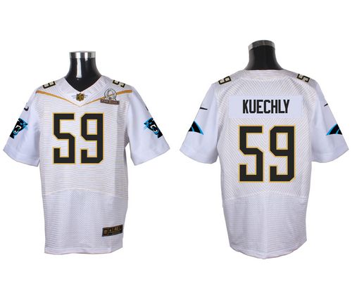 Panthers #59 Luke Kuechly White 2016 Pro Bowl Men's Stitched NFL Elite Jersey