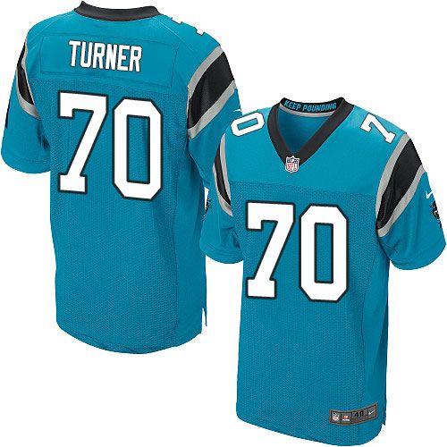 Panthers #70 Trai Turner Blue Alternate Men's Stitched NFL Elite Jersey