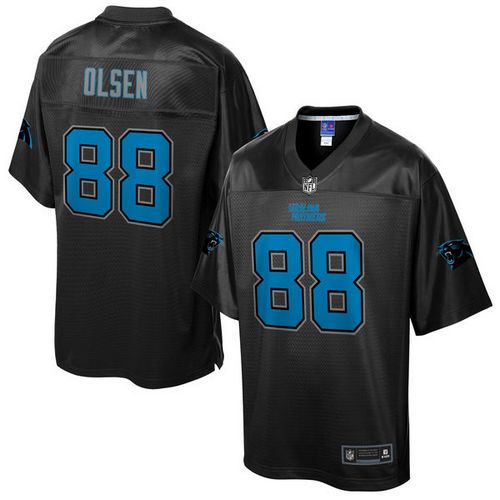  Panthers #88 Greg Olsen Black Men's NFL Pro Line Black Reverse Fashion Game Jersey