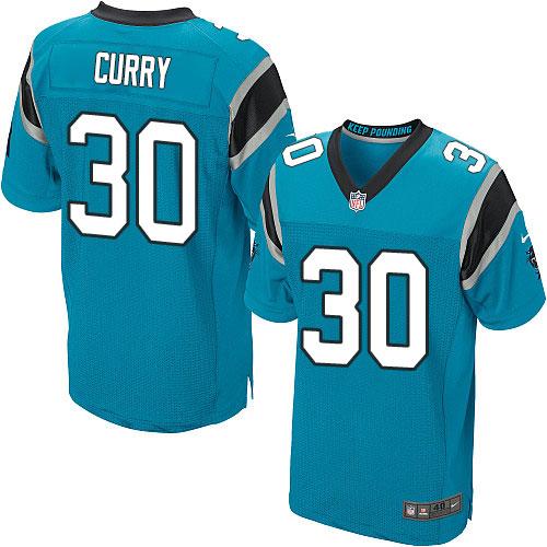  Panthers #30 Stephen Curry Blue Alternate Men's Stitched NFL Elite Jersey
