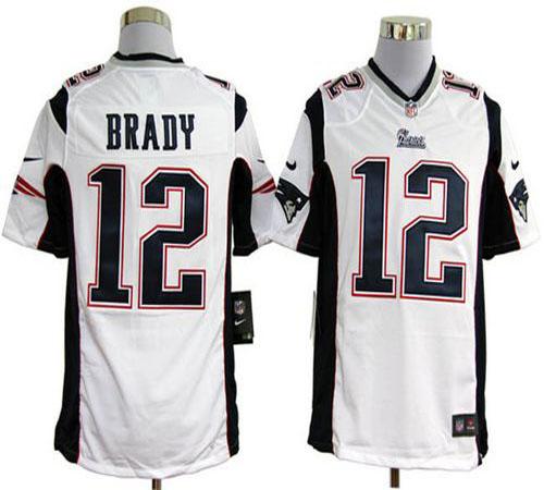 Patriots #12 Tom Brady White Men's Stitched NFL Game Jersey