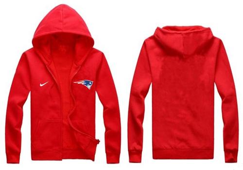  New England Patriots Authentic Logo Hoodie Red