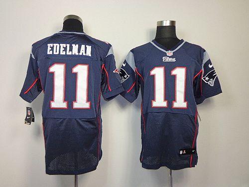  Patriots #11 Julian Edelman Navy Blue Team Color Men's Stitched NFL Elite Jersey