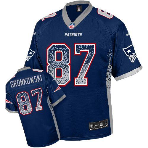 Patriots #87 Rob Gronkowski Navy Blue Team Color Men's Stitched NFL Elite Drift Fashion Jersey