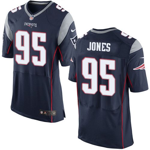  Patriots #95 Chandler Jones Navy Blue Team Color Men's Stitched NFL New Elite Jersey