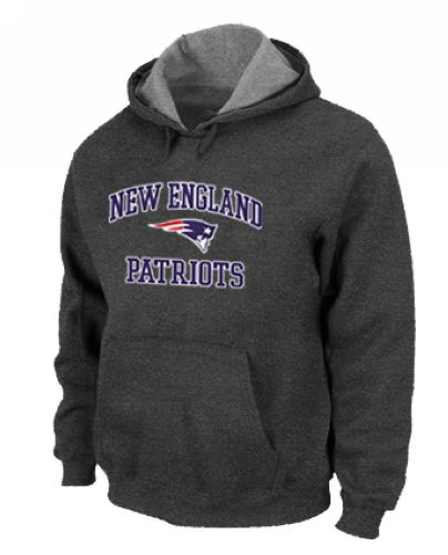 New England Patriots Heart & Soul Pullover Hoodie Dark Grey