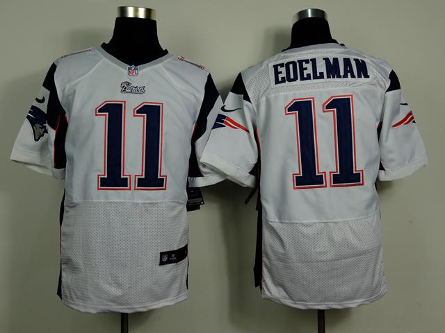  Patriots #11 Julian Edelman White Men's Stitched NFL Elite Jersey