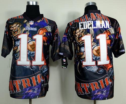  Patriots #11 Julian Edelman Team Color Men's Stitched NFL Elite Fanatical Version Jersey