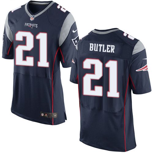  Patriots #21 Malcolm Butler Navy Blue Team Color Men's Stitched NFL New Elite Jersey