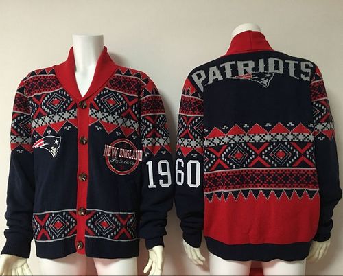  Patriots Blank Navy Blue/Red Men's Ugly Sweater