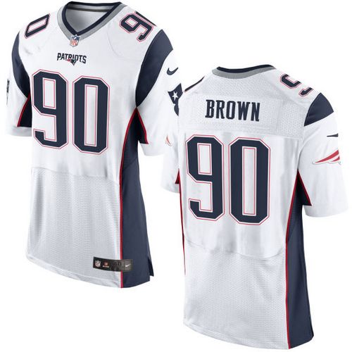  Patriots #90 Malcom Brown White Men's Stitched NFL New Elite Jersey
