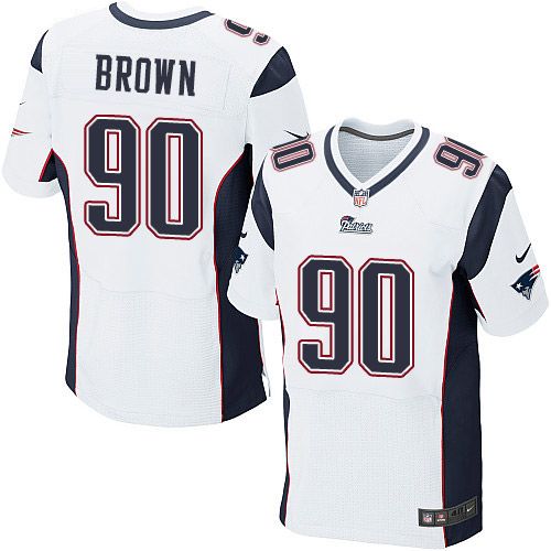  Patriots #90 Malcom Brown White Men's Stitched NFL Elite Jersey