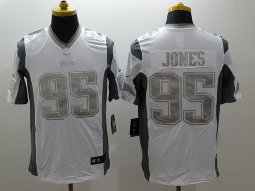  Patriots #95 Chandler Jones White Men's Stitched NFL Limited Platinum  Jersey