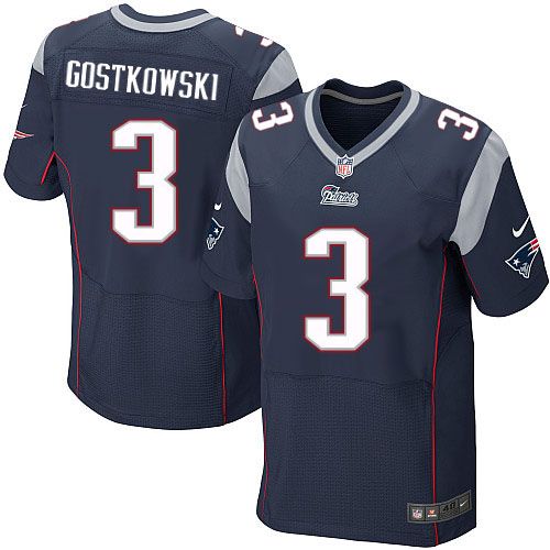  Patriots #3 Stephen Gostkowski Navy Blue Team Color Men's Stitched NFL Elite Jersey