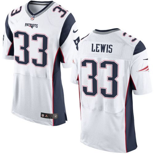  Patriots #33 Dion Lewis White Men's Stitched NFL New Elite Jersey