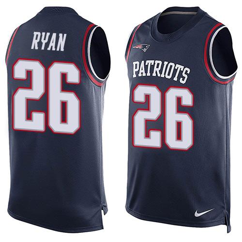  Patriots #26 Logan Ryan Navy Blue Team Color Men's Stitched NFL Limited Tank Top Jersey