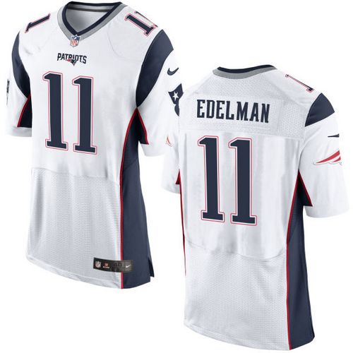  Patriots #11 Julian Edelman White Men's Stitched NFL New Elite Jersey