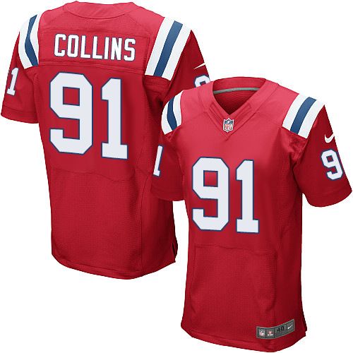  Patriots #91 Jamie Collins Red Alternate Men's Stitched NFL Elite Jersey