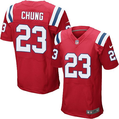  Patriots #23 Patrick Chung Red Alternate Men's Stitched NFL Elite Jersey