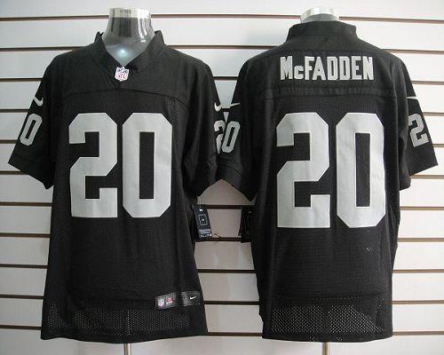  Raiders #20 Darren McFadden Black Team Color Men's Stitched NFL Elite Jersey