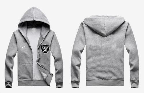  Oakland Raiders Authentic Logo Hoodie Grey
