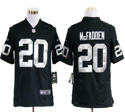 Raiders #20 Darren McFadden Black Team Color Men's Stitched NFL Game Jersey