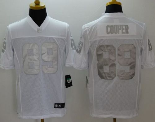  Raiders #89 Amari Cooper White Men's Stitched NFL Limited Platinum Jersey