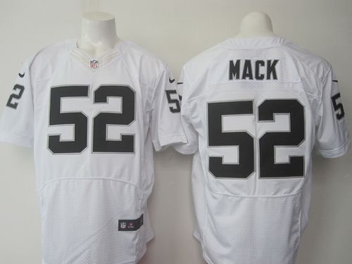  Raiders #52 Khalil Mack White Men's Stitched NFL New Elite Jersey