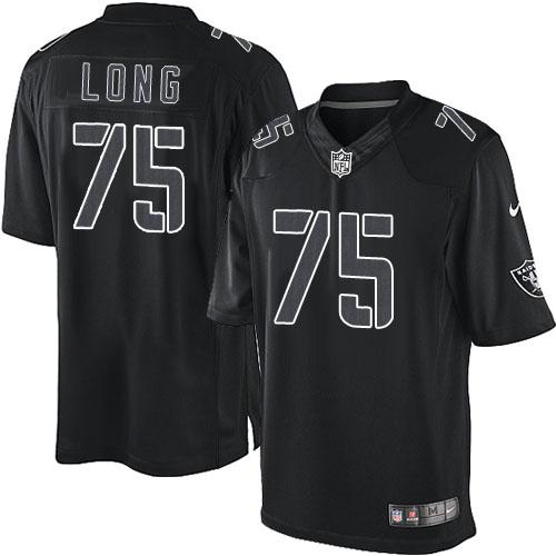  Raiders #75 Howie Long Black Men's Stitched NFL Impact Limited Jersey