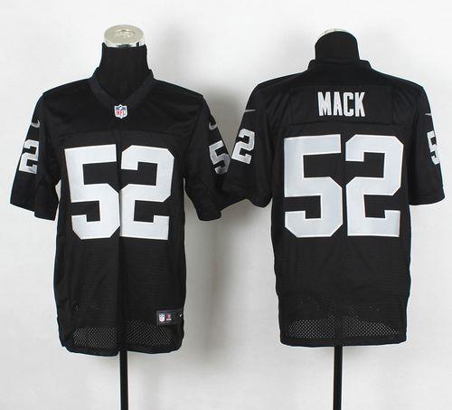  Raiders #52 Khalil Mack Black Team Color Men's Stitched NFL Elite Jersey