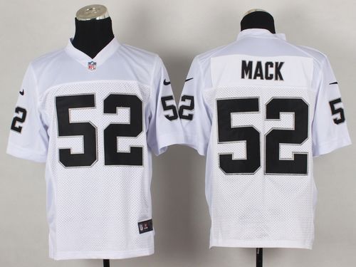  Raiders #52 Khalil Mack White Men's Stitched NFL Elite Jersey