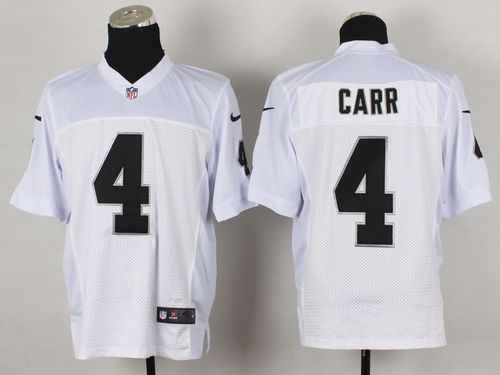 Nike Raiders #4 Derek Carr White Men's Stitched NFL Elite Jersey ...