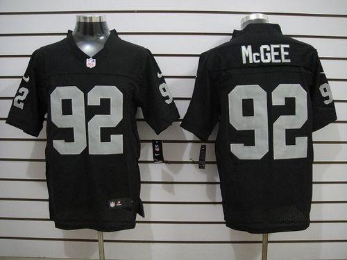  Raiders #92 Stacy McGee Black Team Color Men's Stitched NFL Elite Jersey
